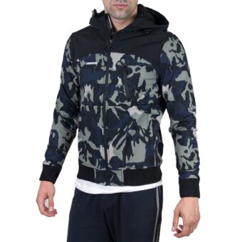 EMERSON SHOFT SHELL RIBBED JACKET WITH HOOD