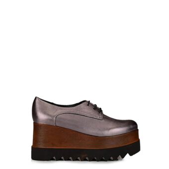 Flatforms γυναικεία Classico Donna Γκρι Μεταλλικό