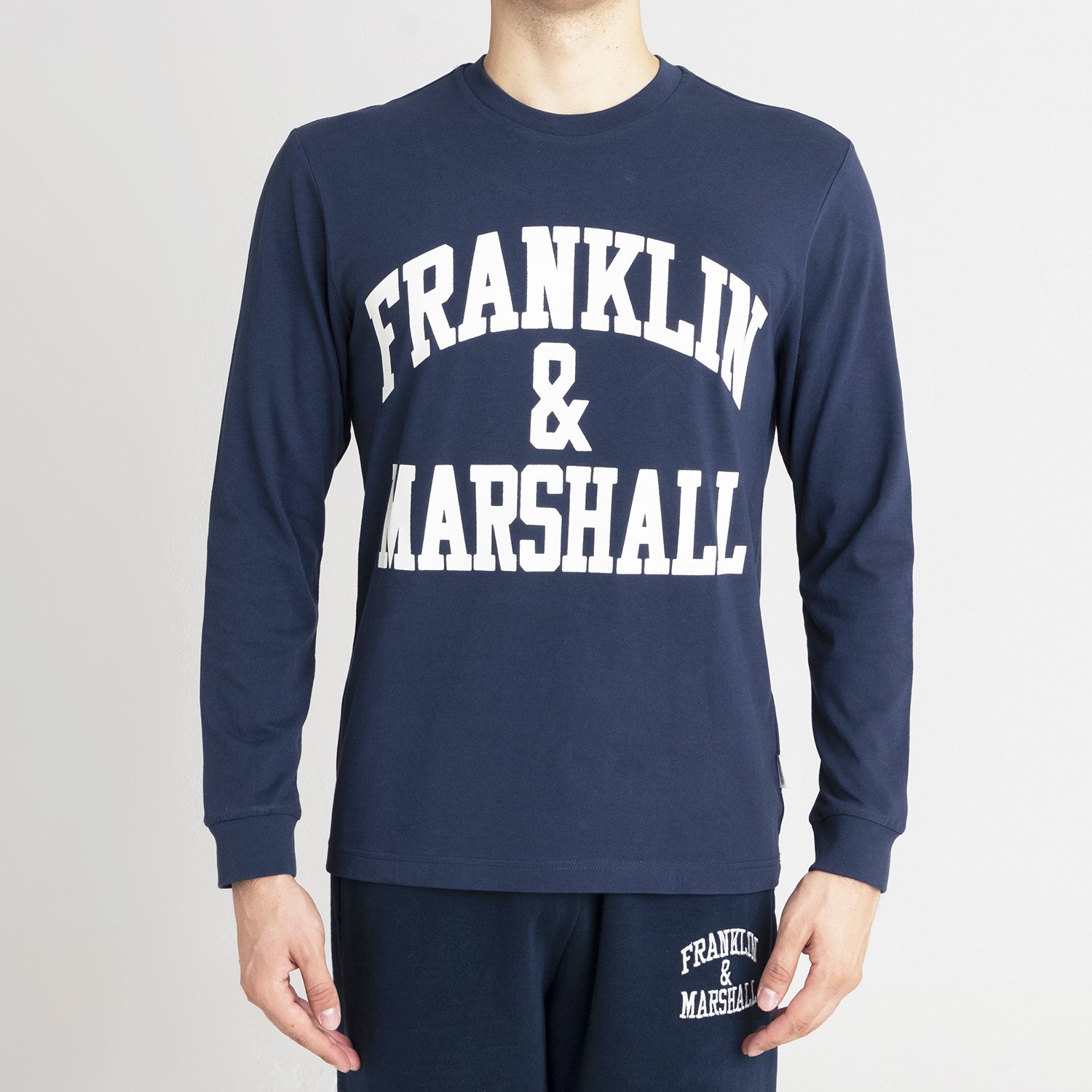 Franklin-Marshall-Big-Logo-Aνδρική-Μακρυμάνικη-Μπλούζα-9000066825_1629