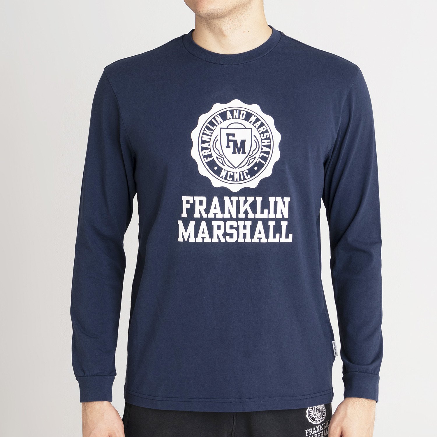 Franklin-Marshall-Logo-Aνδρική-Μακρυμάνικη-Μπλούζα-9000066827_1629