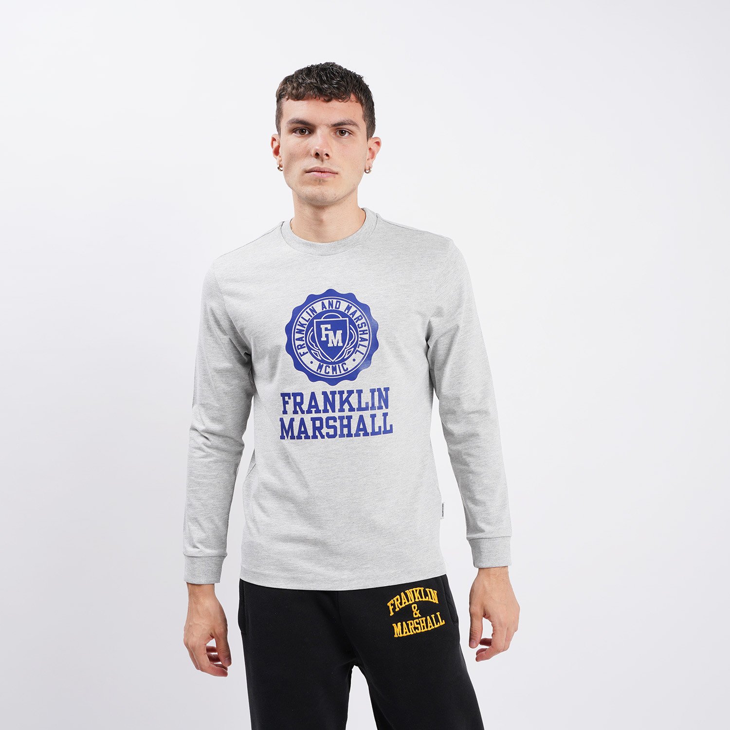 Franklin-Marshall-Logo-Ανδρική-Μακρυμάνικη-Μπλούζα-9000066826_1730