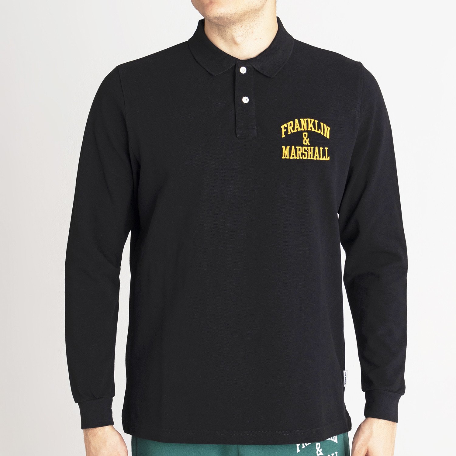 Franklin-Marshall-Polo-Cotton-Piquet-Ανδρική-Μακρυμάνικη-Μπλούζα-9000066876_1469