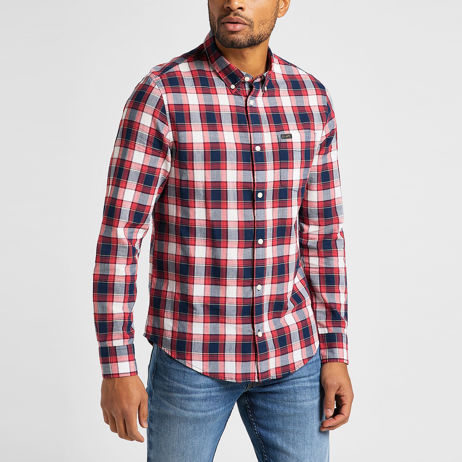 Lee-Button-Down-Aurora-Red-Ανδρικό-Πουκάμισο-9000075075_48471