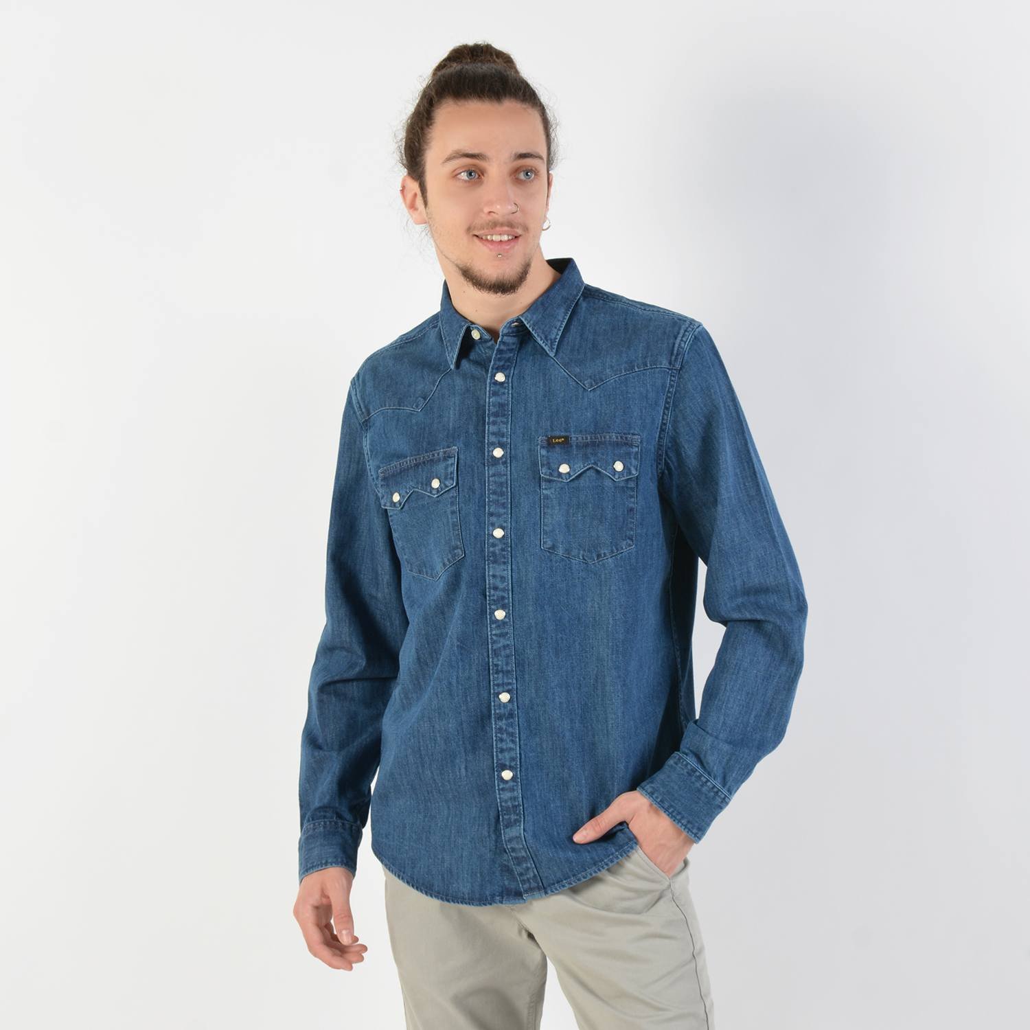 Lee-MenS-Western-Blue-Shirt-Ανδρικό-Πουκάμισο-9000028741_38662