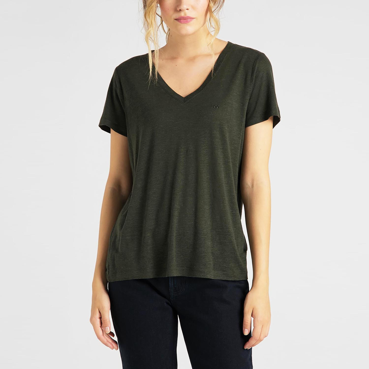 Lee-V-Neck-Tee-Γυναικεία-Κοντομάνικη-Μπλούζα-9000066622_49473