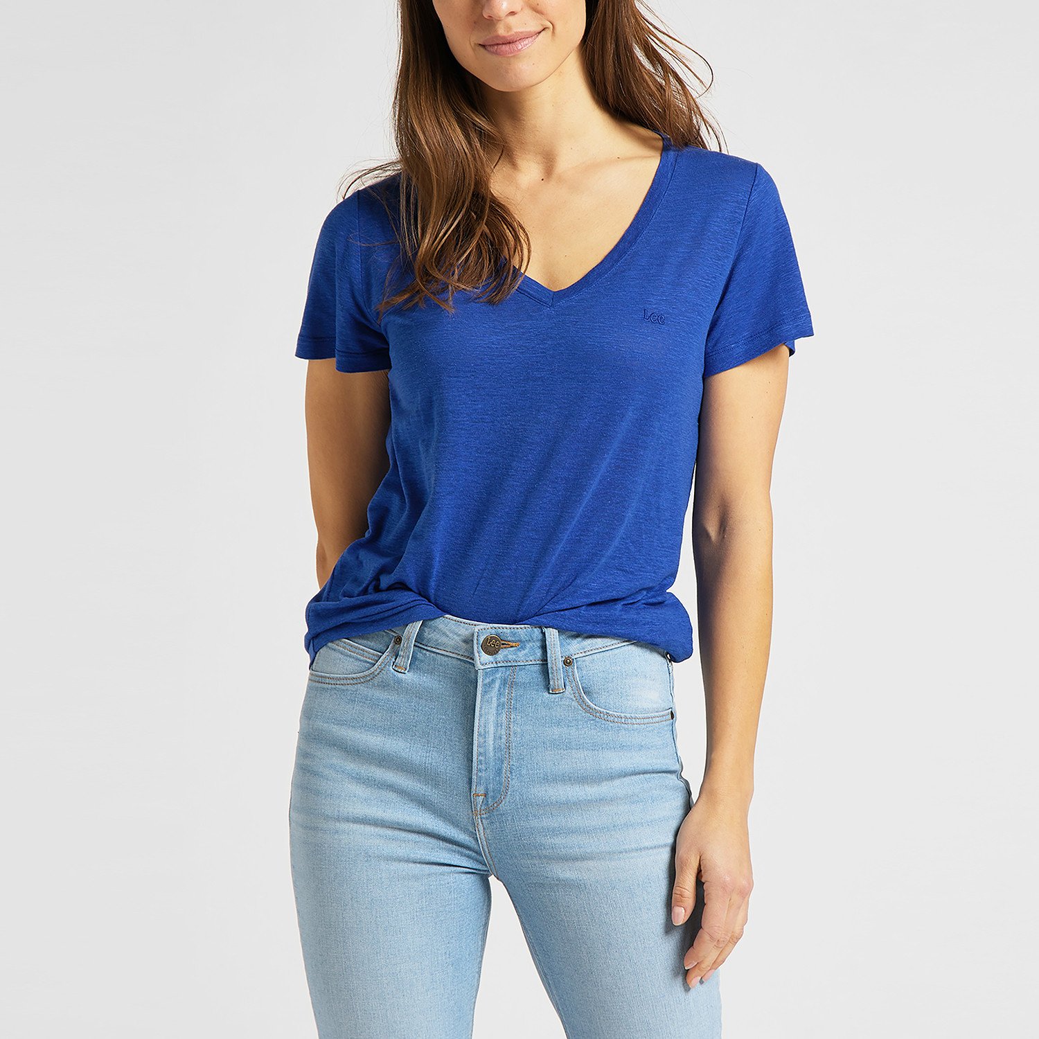 Lee-V-Neck-Tee-Γυναικεία-Κοντομάνικη-Μπλούζα-9000075162_30403