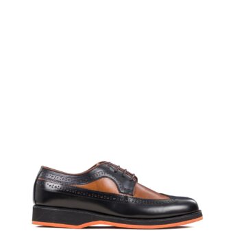 Oxfords - Brogues ανδρικά Classico Uomo Mαύρο-Ταμπά