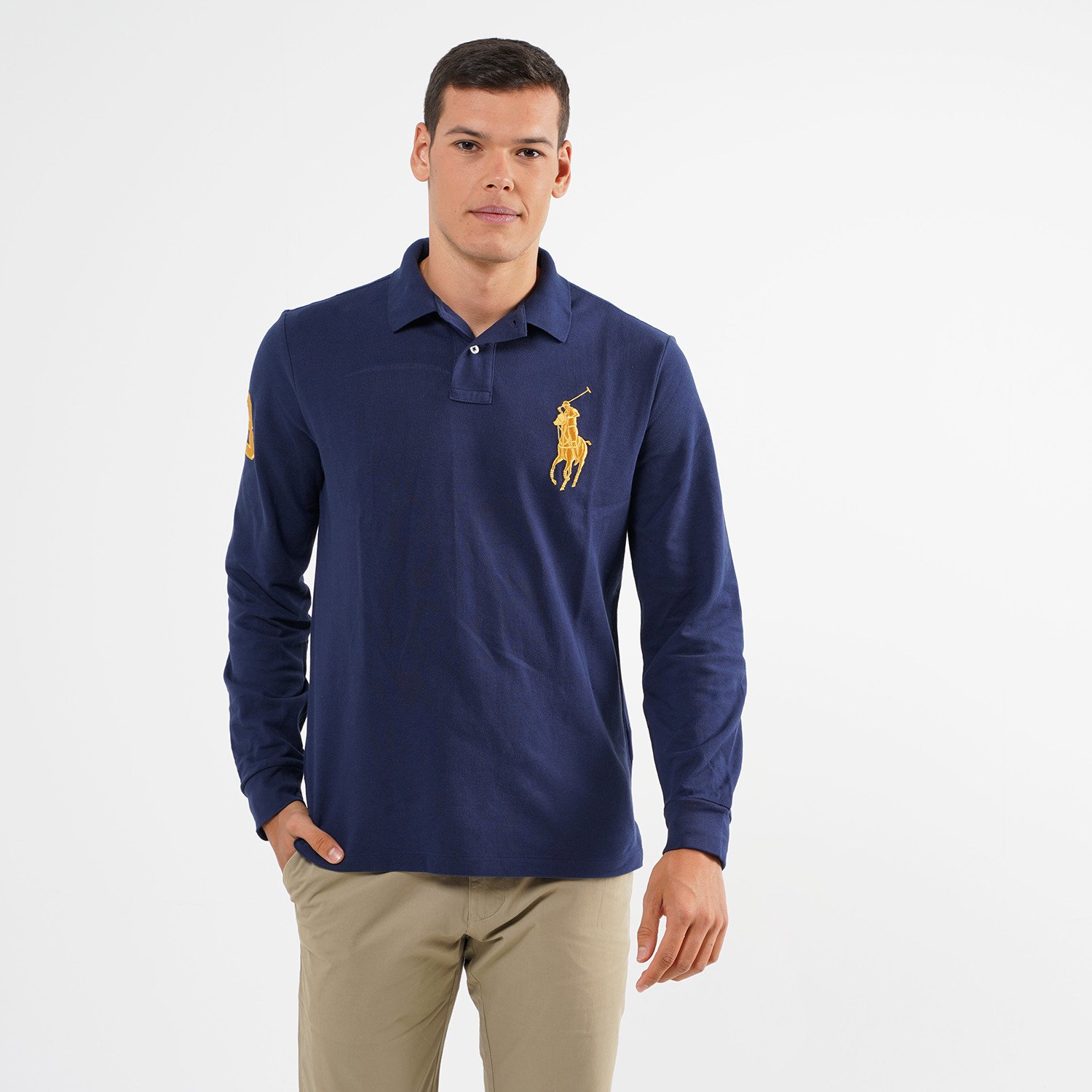 Polo-Ralph-Lauren-Slim-Fit-Mesh-Ανδρικό-Μακρυμάνικο-Πόλο-9000064632_23590