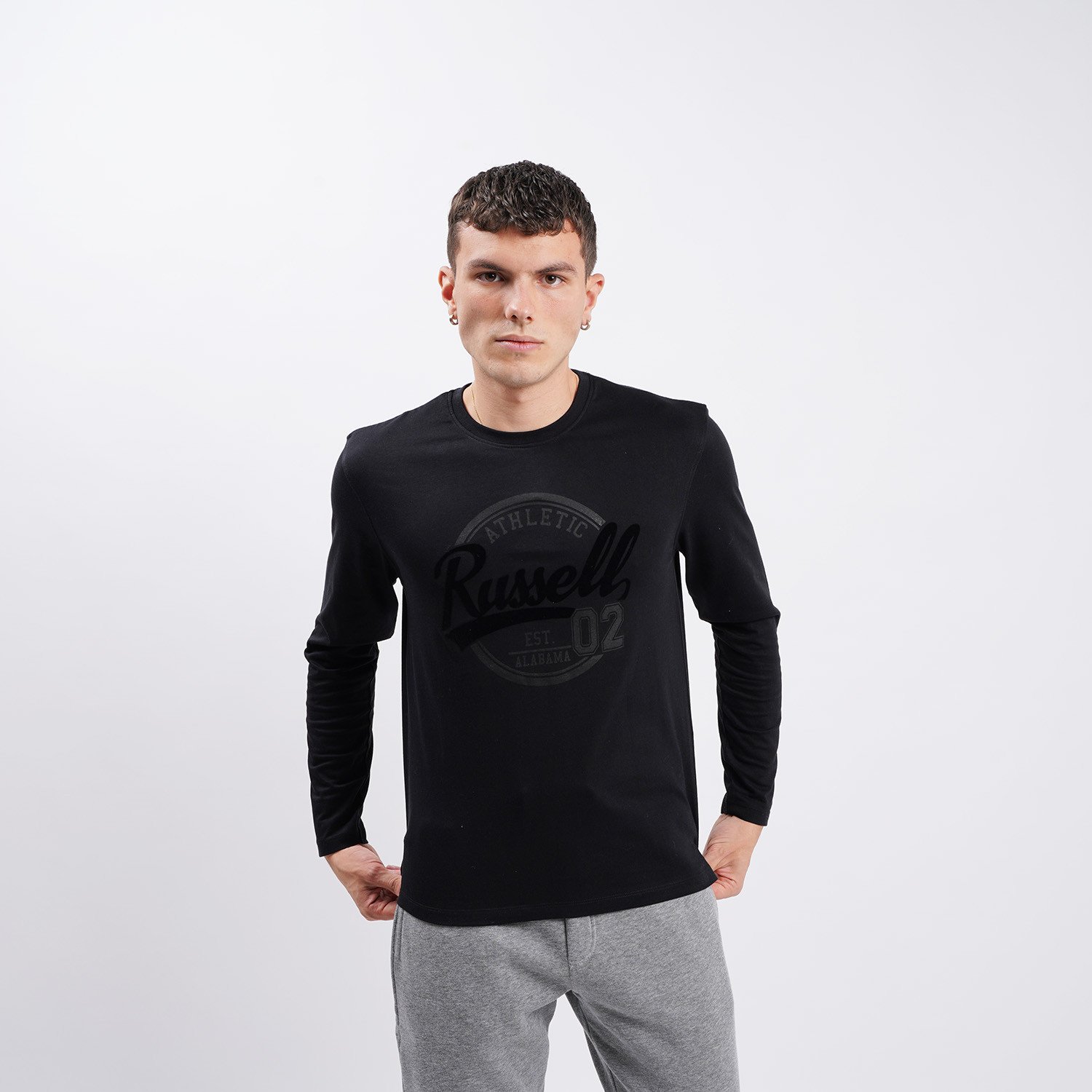 Russell-Logo-Ανδρική-Μακρυμάνικη-Μπλούζα-9000064161_001