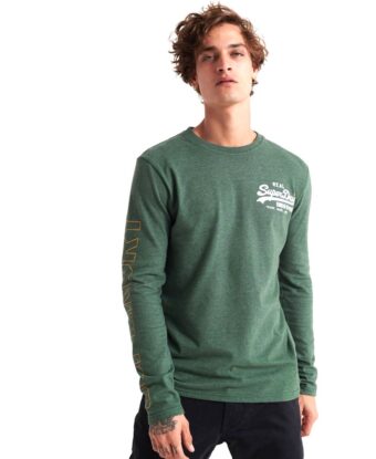 SUPERDRY VINTAGE LOGO LINEAR LS TEE