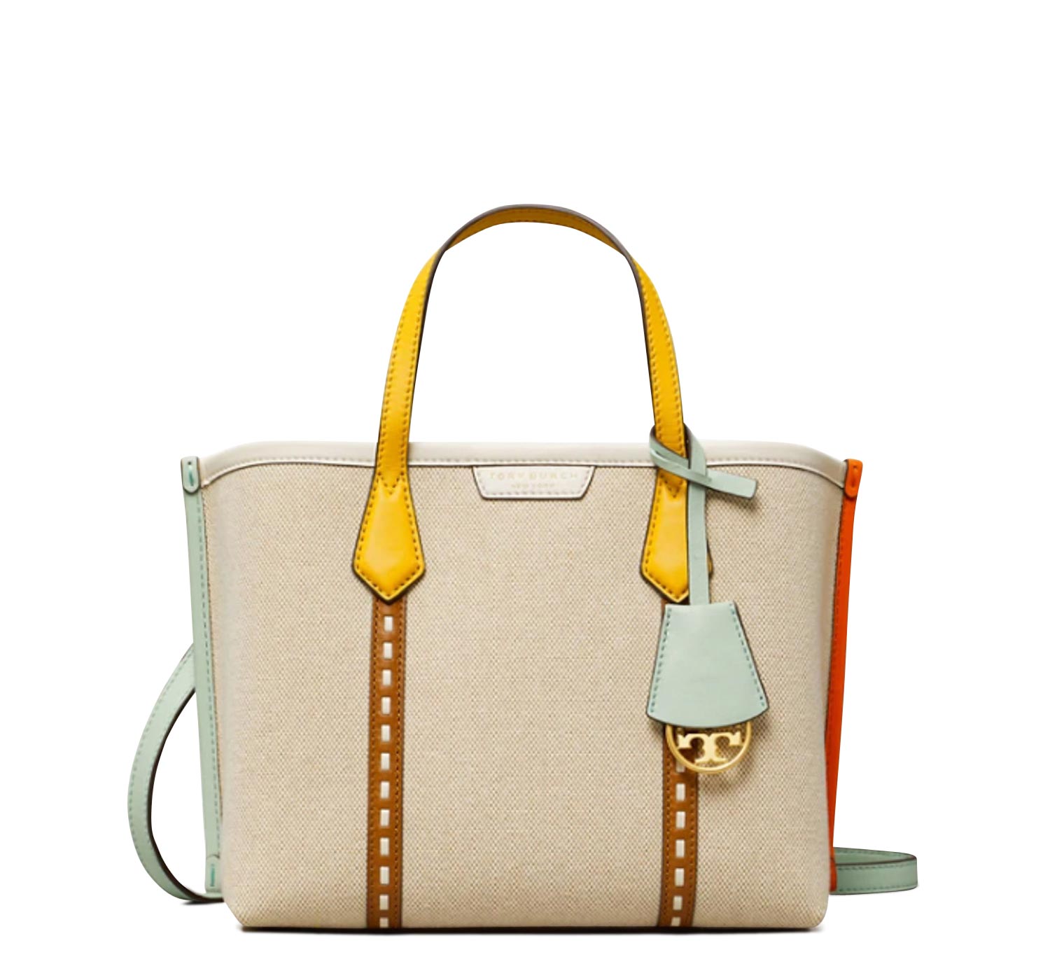 Shopping γυναικεία Tory Burch Μπεζ PERRY CANVAS SMALL TRIPLE Shopping γυναικεία Tory Burch Μπεζ PERRY CANVAS SMALL TRIPLE