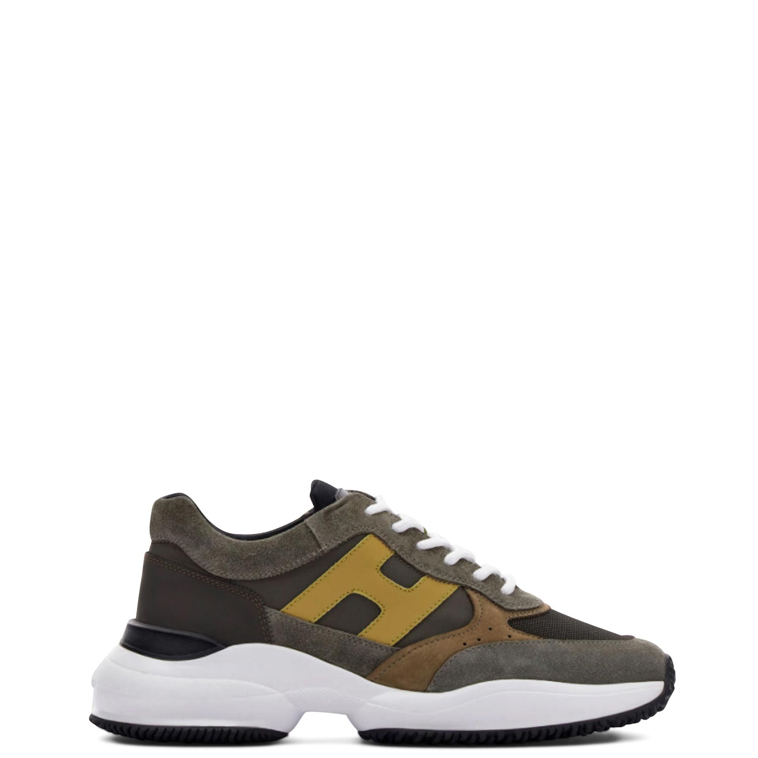 Sneakers ανδρικά Hogan Λαδί INTERACTION ALLACCIATO H Sneakers ανδρικά Hogan Λαδί INTERACTION ALLACCIATO H