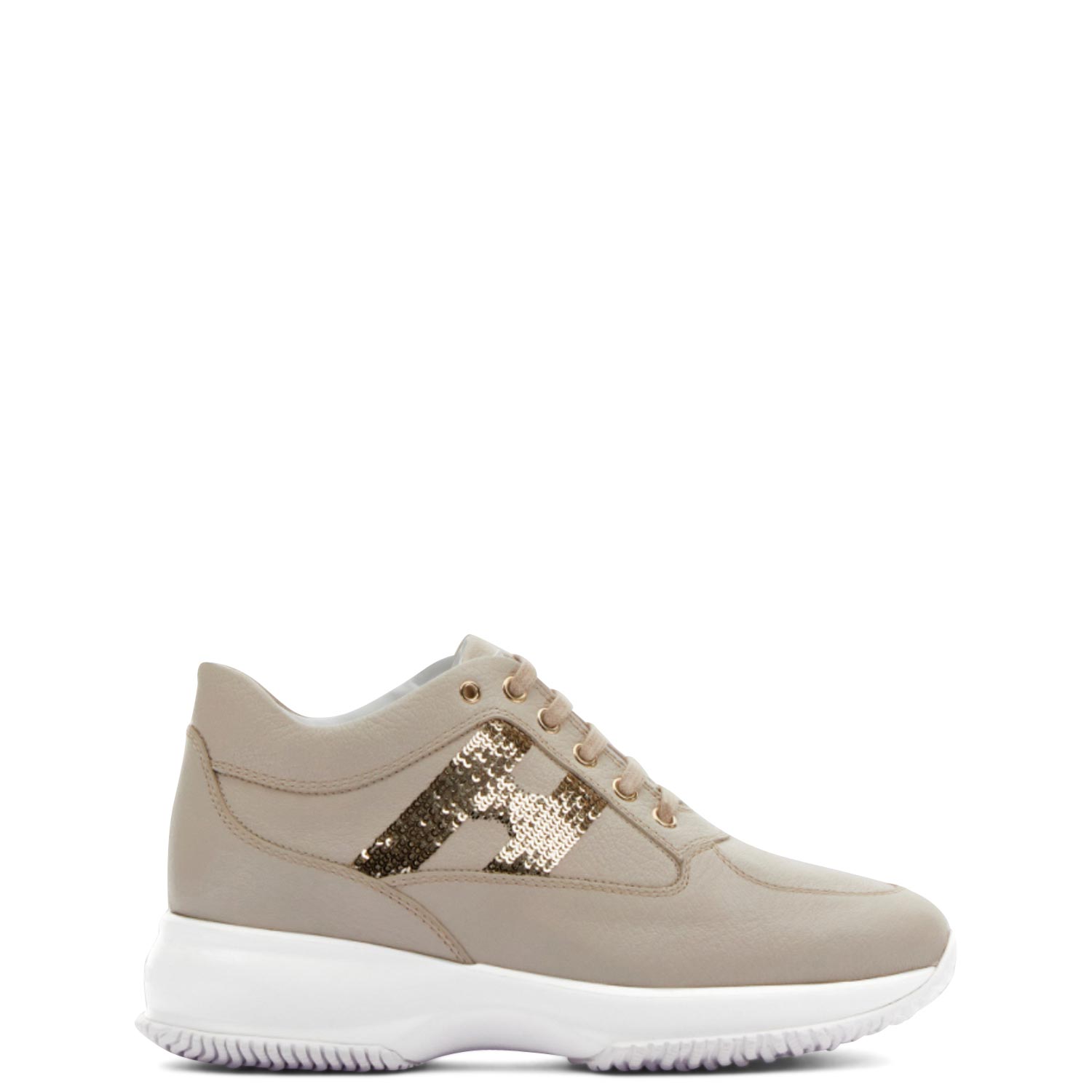 Sneakers γυναικεία Hogan Μπεζ INTERACTIVE H Sneakers γυναικεία Hogan Μπεζ INTERACTIVE H