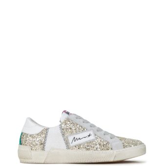 Sneakers γυναικεία Meline Λευκό-Χρυσό NK1368