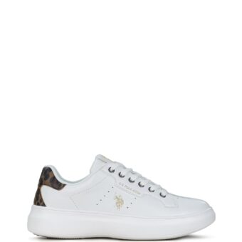 Sneakers γυναικεία U.S. Polo Assn Άσπρο-Kaαφέ JEWEL029 ANIMALIER