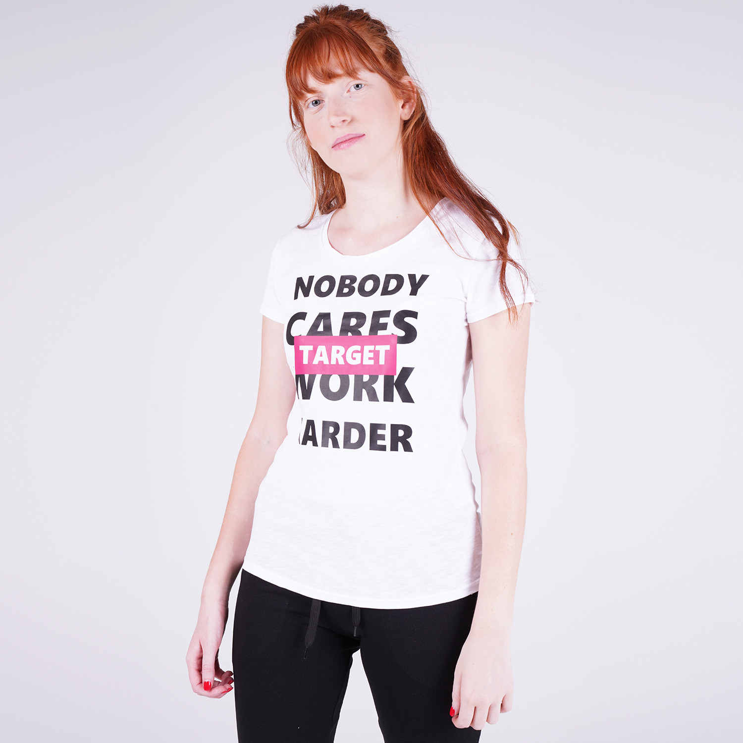 Target-T-Shirt-KM-Καλτσα-Φλαμα-Work-Harder-Γυναικεία-Μπλούζα-9000053644_3198
