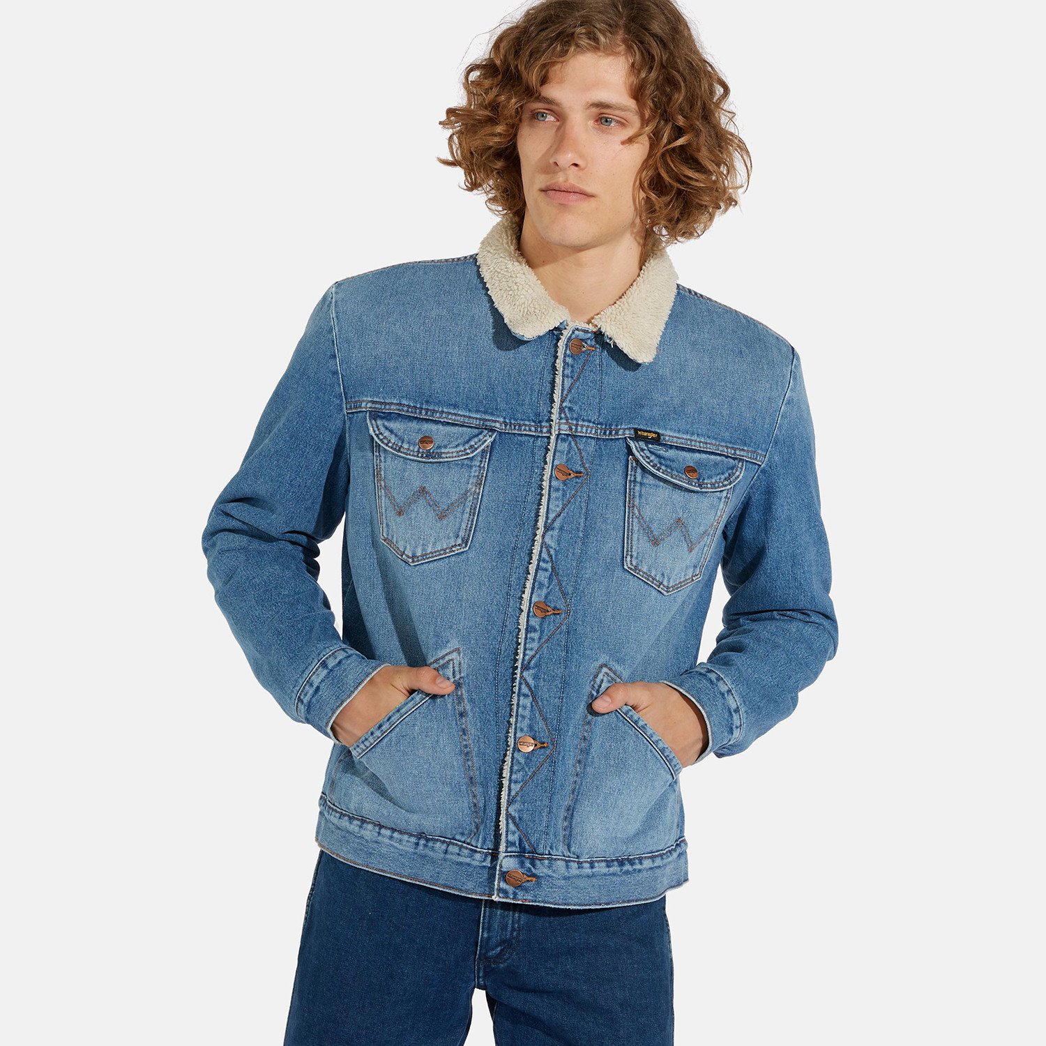 Wrangler-124Mj-Sherpa-Aνδρικό-Denim-Μπουφάν-9000037331_41212