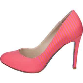 Γόβες 18 Kt decolte arancione viola tessuto BS176