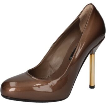 Γόβες Albano decolte marrone vernice AD44
