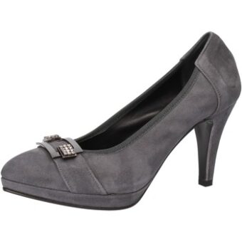 Γόβες Calpierre decolte grigio camoscio AE603