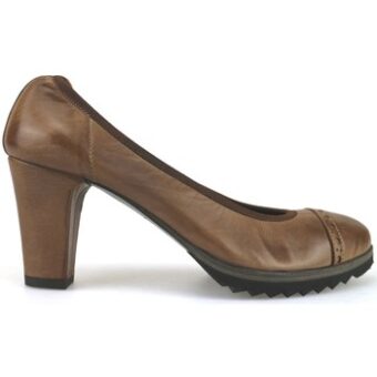 Γόβες Calpierre decolte marrone pelle AJ403