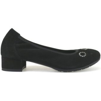 Γόβες Calpierre decolte nero camoscio swarovski AJ395