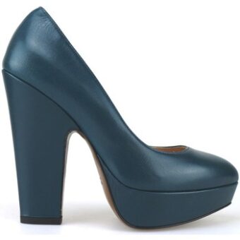 Γόβες Fabi decolte verde pelle AJ49