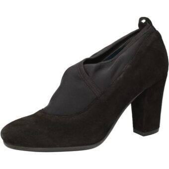 Γόβες Keys decolte nero camoscio tessuto AE602