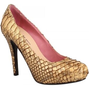 Γόβες Leonardo Shoes RIOMAGGIORE PITONE BRONZO