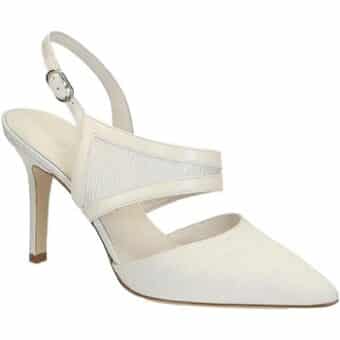 Γόβες Leonardo Shoes S2712 PLISSE AVORIO CAPRETTO SETA T 2960 F