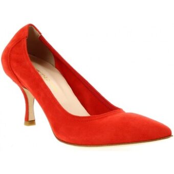 Γόβες Leonardo Shoes SANDY CAMOSCIO ROSSO