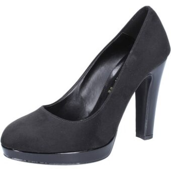 Γόβες Olga Rubini decolte nero camoscio BX842