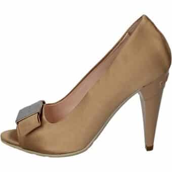 Γόβες Richmond decolte beige raso oro wh897