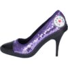 Γόβες Richmond decolte viola paillettes nero pelle wh291