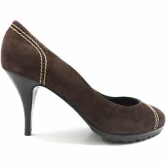 Γόβες Vicini decolte marrone camoscio zx10