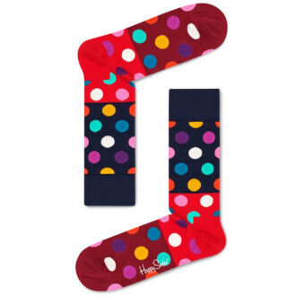 Κάλτσες ανδρικές Happy Socks Κόκκινο BIG DOT BLOCK