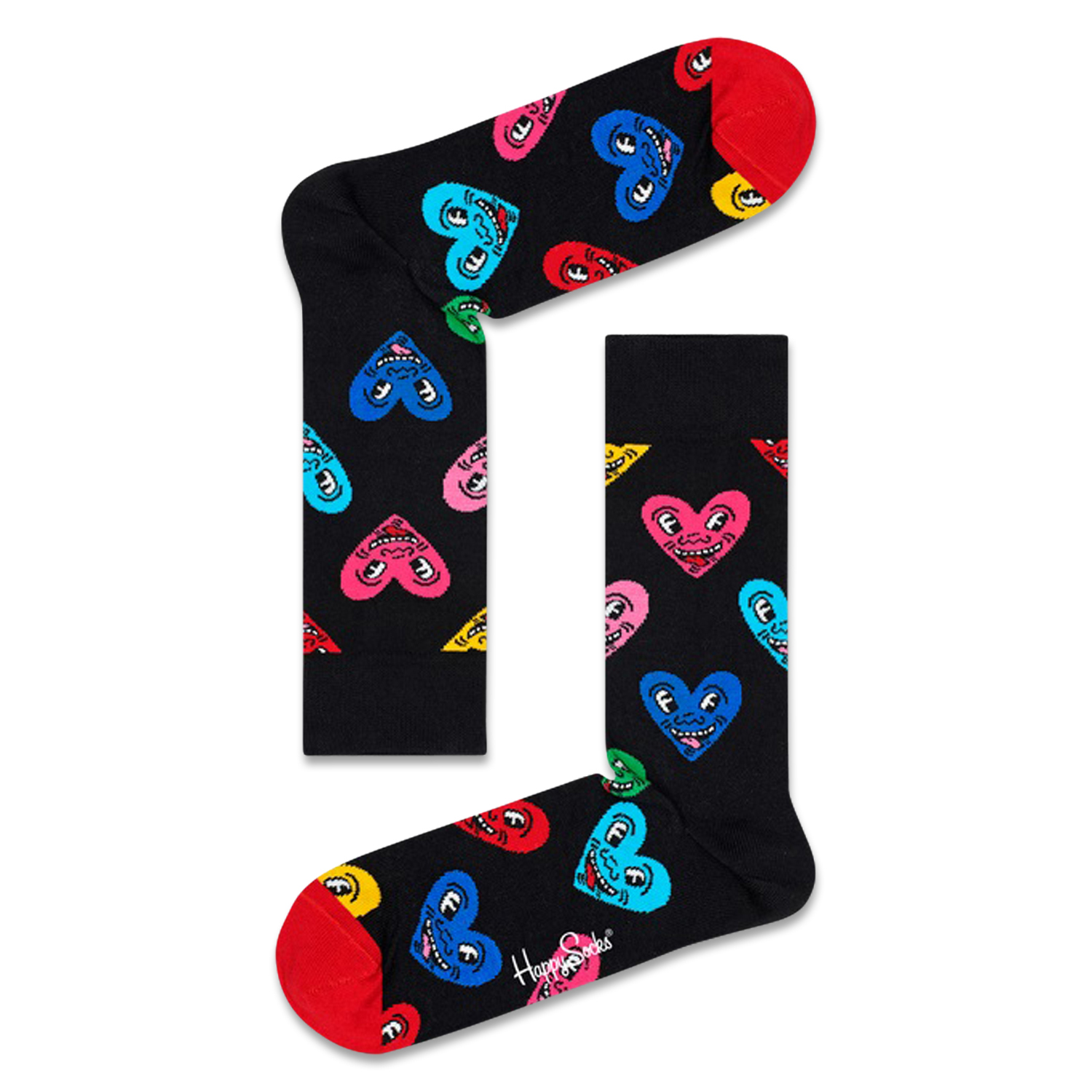 Κάλτσες ανδρικές Happy Socks Πολύχρωμο KEITH HARING HEART SOCK Κάλτσες ανδρικές Happy Socks Πολύχρωμο KEITH HARING HEART SOCK