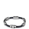 Κοσμήματα γυναικεία Tory Burch Μαύρο-Ασημί SERIF-T STACKABLE BR