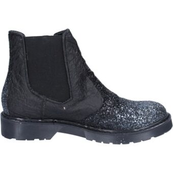 Μποτίνια 2 Stars stivaletti argento glitter pelle nero BX374