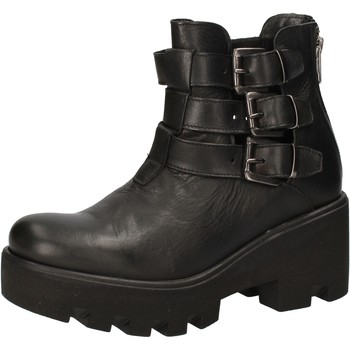 Μποτίνια Crown stivaletti nero pelle AE919 Μποτίνια Crown stivaletti nero pelle AE919