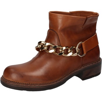 Μποτίνια Cruz stivaletti marrone pelle AD506 Μποτίνια Cruz stivaletti marrone pelle AD506