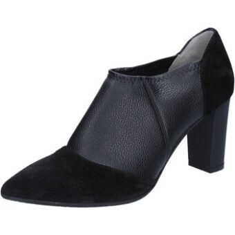 Μποτίνια Le Marrine tronchetti nero pelle camoscio BY732