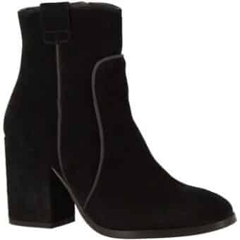 Μποτίνια Leonardo Shoes 5801/1 TRONCHETTO VELV. NERO GRO LAVAGNA