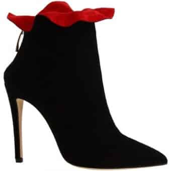 Μποτίνια Leonardo Shoes A6733 CAMOSCIO NERO