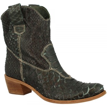 Μποτίνια Leonardo Shoes GENOVA PITONE VERDE Μποτίνια Leonardo Shoes GENOVA PITONE VERDE