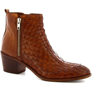 Μποτίνια Leonardo Shoes K5258 CUOIO INTRECCIO Μποτίνια Leonardo Shoes K5258 CUOIO INTRECCIO