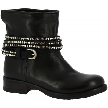 Μποτίνια Leonardo Shoes K605 ANTIK NERO Μποτίνια Leonardo Shoes K605 ANTIK NERO