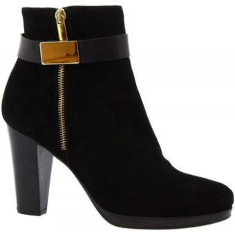 Μποτίνια Leonardo Shoes M203 CAMOSCIO NERO