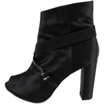 Μποτίνια Manas stivaletti nero raso AH922