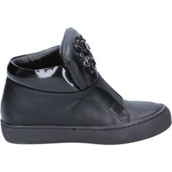 Μποτίνια Sara Lopez sneakers nero pelle BX704